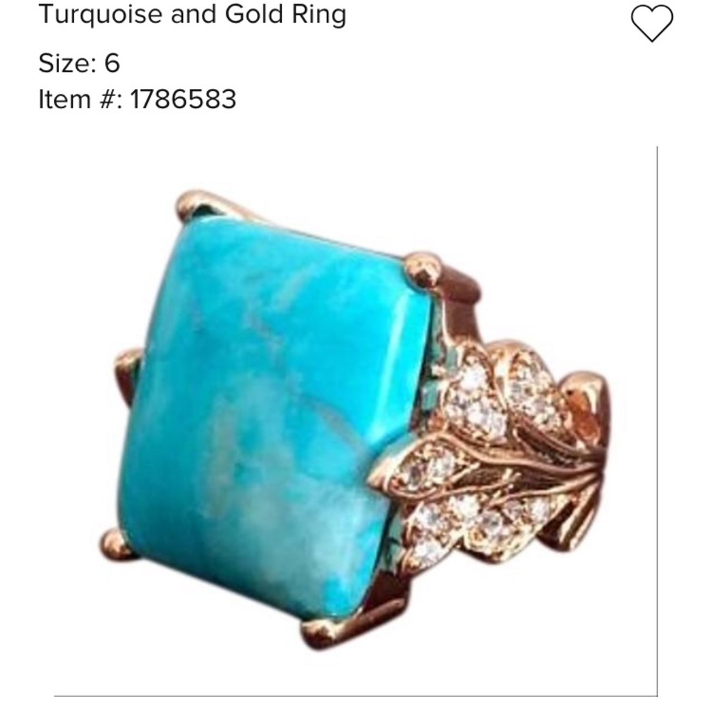 Beyond Rings 14K GoldTurquoise Ring Size 6